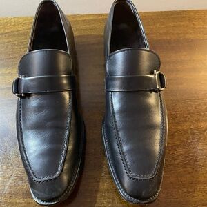 Salvatore Ferragamo black leather loafers